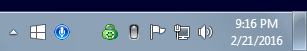 The Shared Speech Recognizer icon in the on state