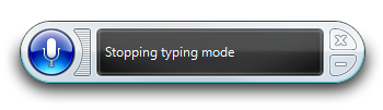 Stop typing mode in the Shared Speech Recognizer